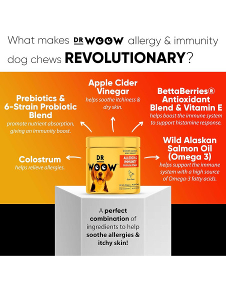 Suplemento Inmunológico para Perros Dr Woow - Alivio Alergias