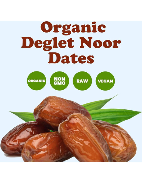 Dátiles Deglet Noor Orgánicos Food to Live 1.81 kg Sin Hueso
