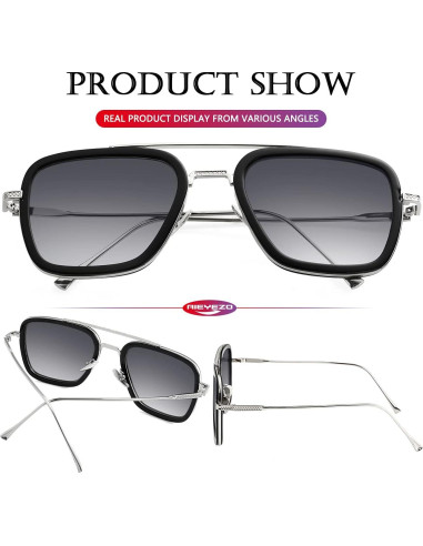 Gafas de sol AIEYEZO Tony Stark Cuadradas UV 100%