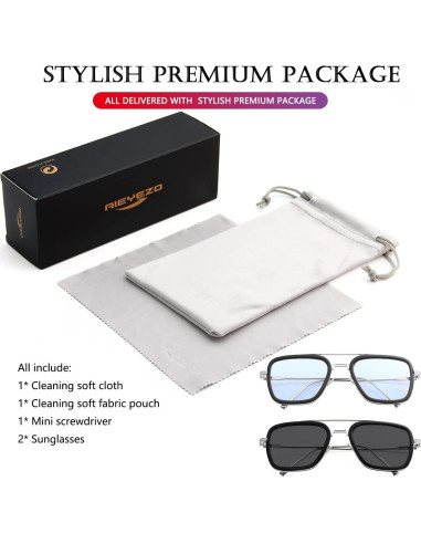 Gafas de sol AIEYEZO Tony Stark Cuadradas UV 100%