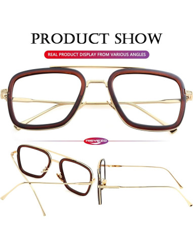 Gafas de sol AIEYEZO Tony Stark Cuadradas UV 100%