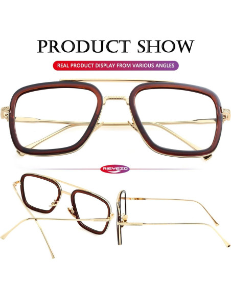 Gafas de sol AIEYEZO Tony Stark Cuadradas UV 100%