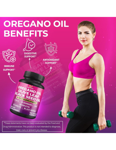 BMVINVOL Extracto de Orégano Cápsulas Complejo 100 Unidades - Suplemento Inmunológico