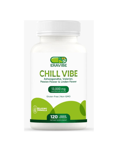 Mezcla Herbal Chill Vibe Eravibe 120 Cápsulas Veganas Relajación