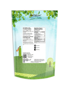 Polvo de Flor de Guisante Mariposa Food to Live 113.4g Vegano 2