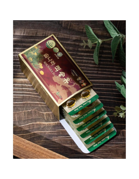 Aceite de Aguja de Pino Solnara 60 Cápsulas - Pino Rojo Coreano