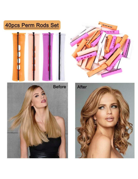 Juego de 40 Varillas de Permanentes para Cabello Natural - Alimiriam