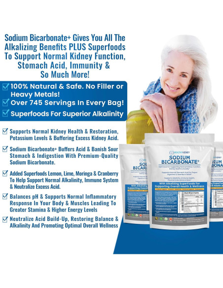 Suplemento Alcalino Bicarbonato de Sodio Orgánico 0.91 kg