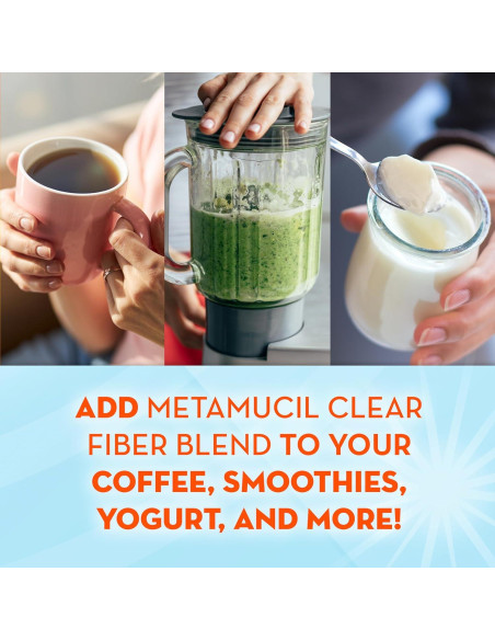 Suplemento de fibra Metamucil 408g - Mezcla clara sin sabor