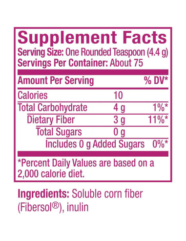 Suplemento de fibra Metamucil 408g - Mezcla clara sin sabor