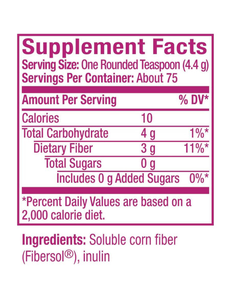 Suplemento de fibra Metamucil 408g - Mezcla clara sin sabor