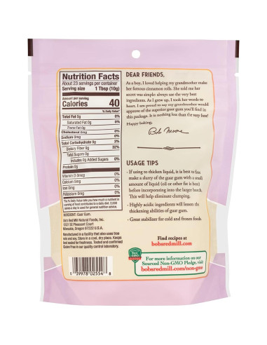 Goma Guar Bob's Red Mill 227g - Vegana, Sin Gluten, Kosher