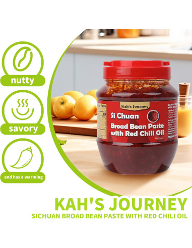 Pasta de Frijol Ancho con Aceite de Chile Rojo Pixian 500g