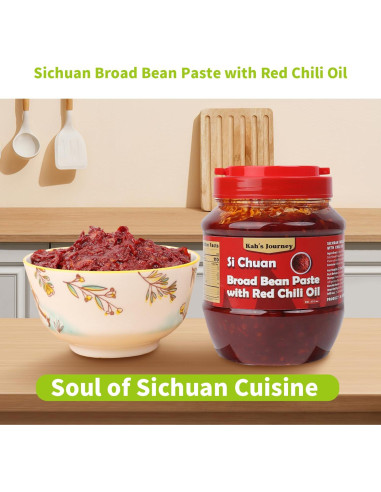 Pasta de Frijol Ancho con Aceite de Chile Rojo Pixian 500g