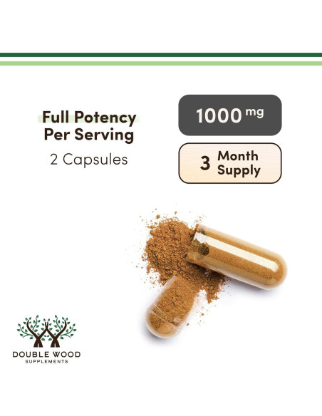 Cápsulas de Hígado de Res 1000mg Double Wood 180 Unidades