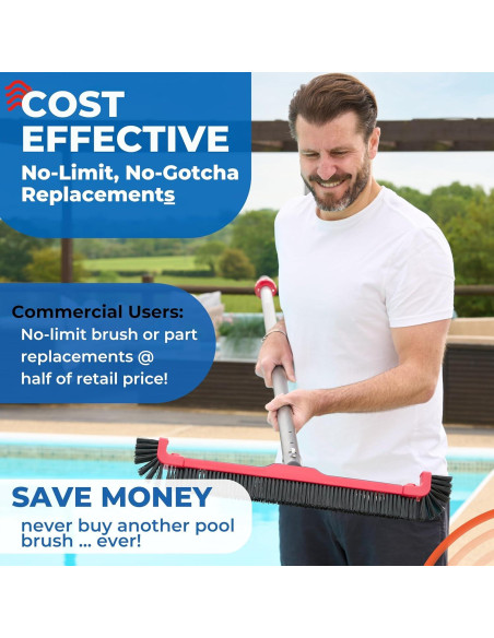 Cabezal de Cepillo para Piscina ProTuff 55.88 cm - Cerdas Resistentes