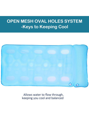 Flotador de piscina FindUWill XL 183x94 cm Rayas Coloridas