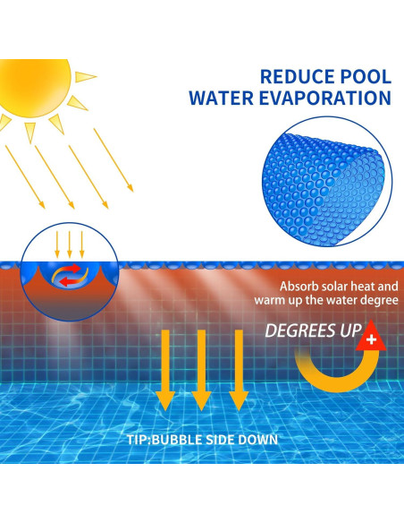 Cubierta Solar BigXwell 16x32 Pies Rectangular PE 12Mil