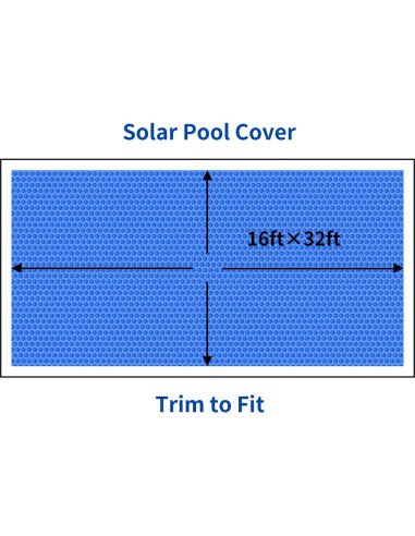 Cubierta Solar BigXwell 16x32 Pies Rectangular PE 12Mil