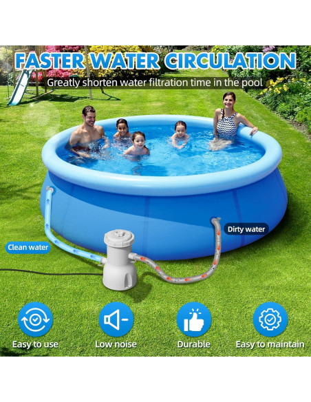 Filtro de Bomba de Piscina KimFilter 800 GPH 3028 L/h Gris