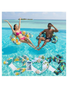 Paquete de 3 Flotadores Inflables Lluvia Auspiciosa con Portavasos