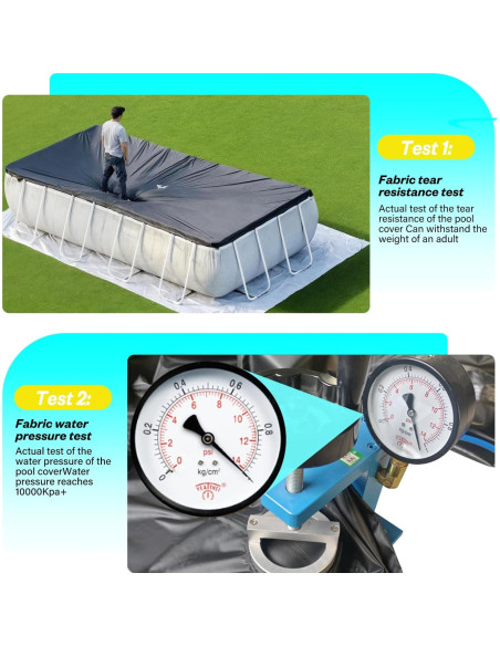 Cubierta de Piscina SIHAIAN 2.74x5.49m Rectangular Resistente UV