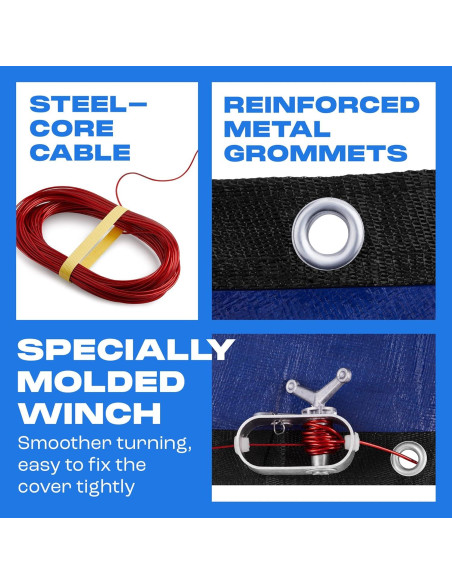 Cubierta de piscina redonda 18 pies Yankee Pool Pillow - Zafiro