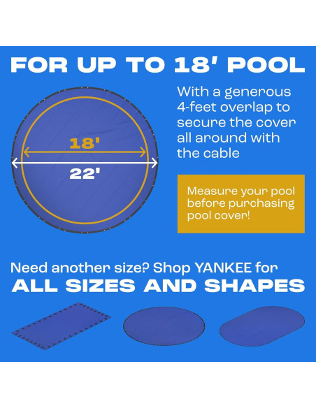 Cubierta de piscina redonda 18 pies Yankee Pool Pillow - Zafiro