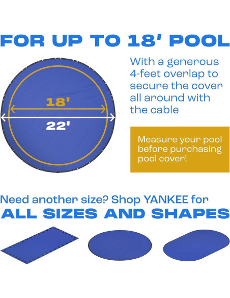 Cubierta de piscina redonda 18 pies Yankee Pool Pillow - Zafiro