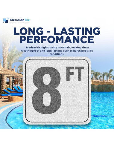 Marcadores de Profundidad de Piscina Vinilo 6x6 Azulejo Acuático