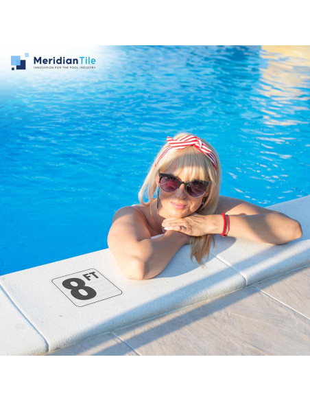 Marcadores de Profundidad de Piscina Vinilo 6x6 Azulejo Acuático