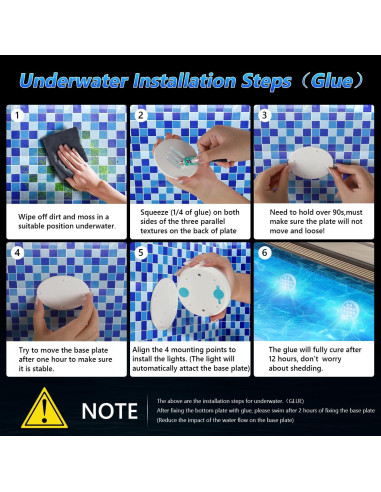 Luces LED sumergibles BOXPSII 4 Paquetes IP68 16 Colores