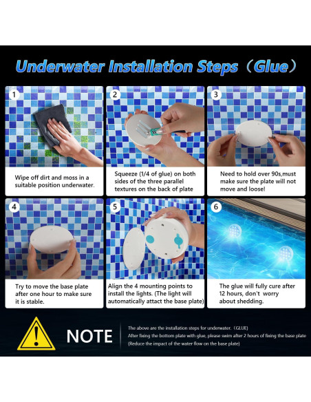 Luces LED sumergibles BOXPSII 4 Paquetes IP68 16 Colores