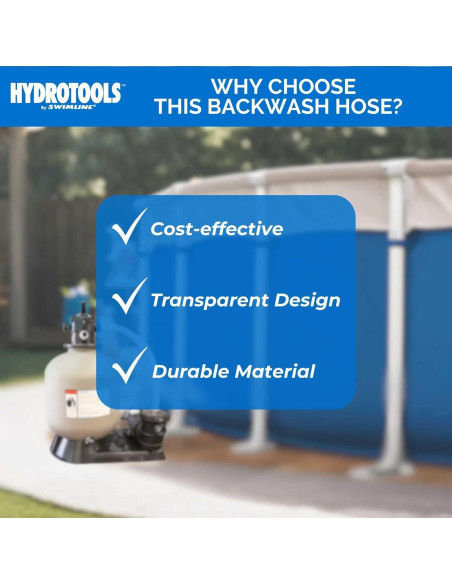 Manguera de Retrolavado Swimline Hydrotools 8703 7.62m x 2.54cm
