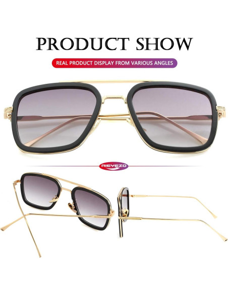 Gafas de sol AIEYEZO Tony Stark Cuadradas UV 100%