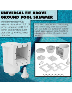 Skimmer Universal para Piscinas Elevadas TonGass 15.24 cm 2