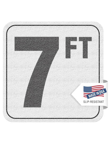 Marcadores de Profundidad de Piscina Vinilo 6x6" Antideslizante