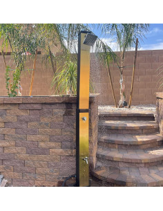 Ducha Solar Exterior GAME 85001-BB Oro Cepillado 41.6L 2