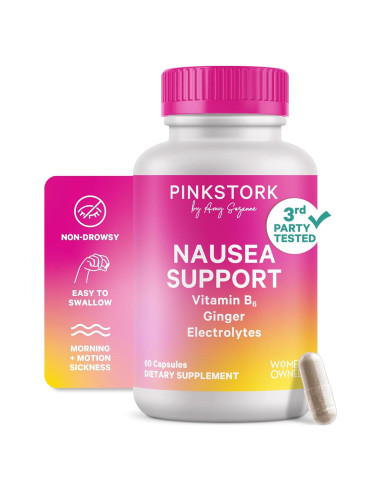 Cápsulas de Vitamina B6 y Jengibre Pink Stork - 60ct