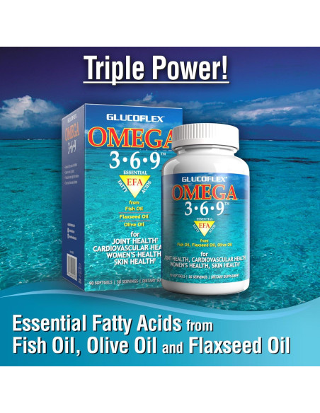 Suplemento Omega 3-6-9 Glucoflex 1200 mg 30 porciones