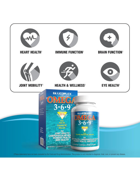 Suplemento Omega 3-6-9 Glucoflex 1200 mg 30 porciones