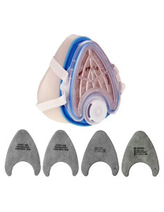 Mascarilla de polvo lavable CANHEAL 808 con 4 filtros - Mediana Grande
