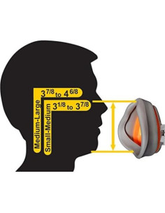 Mascarilla de polvo lavable CANHEAL 808 con 4 filtros - Mediana Grande 2