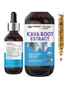 Extracto de Raíz de Kava Kava WONERPRO 60ml - Relajación Vegano