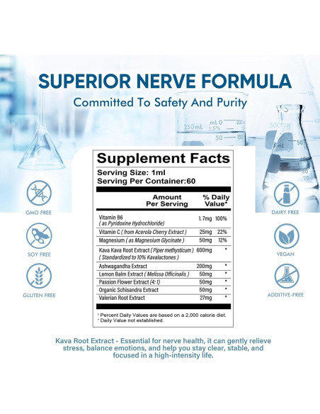 Extracto de Raíz de Kava Kava WONERPRO 60ml - Relajación Vegano