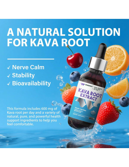 Extracto de Raíz de Kava Kava WONERPRO 60ml - Relajación Vegano