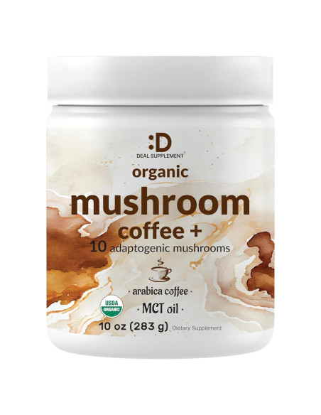 Café de Champiñones Orgánico Deal Supplement 283g - 10 Champiñones Adaptogénicos