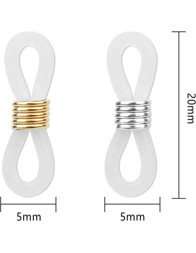 Extremos de Cadena para Gafas HUIHUIBAO 20 Piezas Ajustables