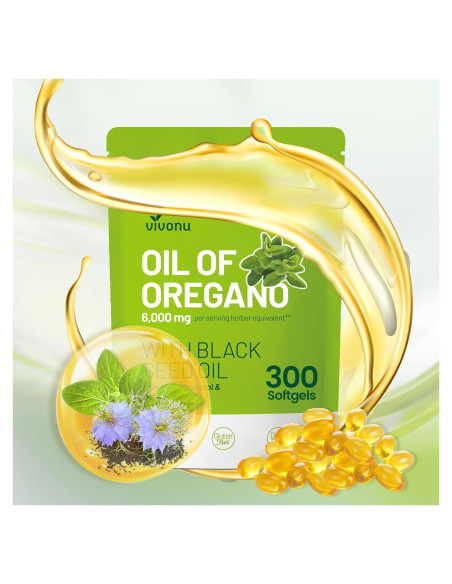 Cápsulas de Aceite de Orégano Orgánico VivoNu 300 Pcs