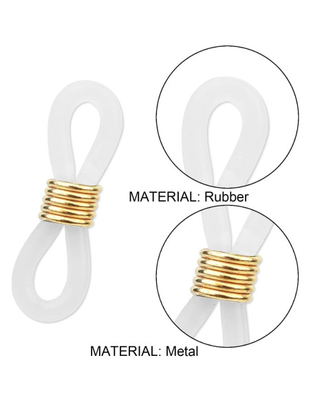 Extremos de Cadena para Gafas HUIHUIBAO 20 Piezas Ajustables